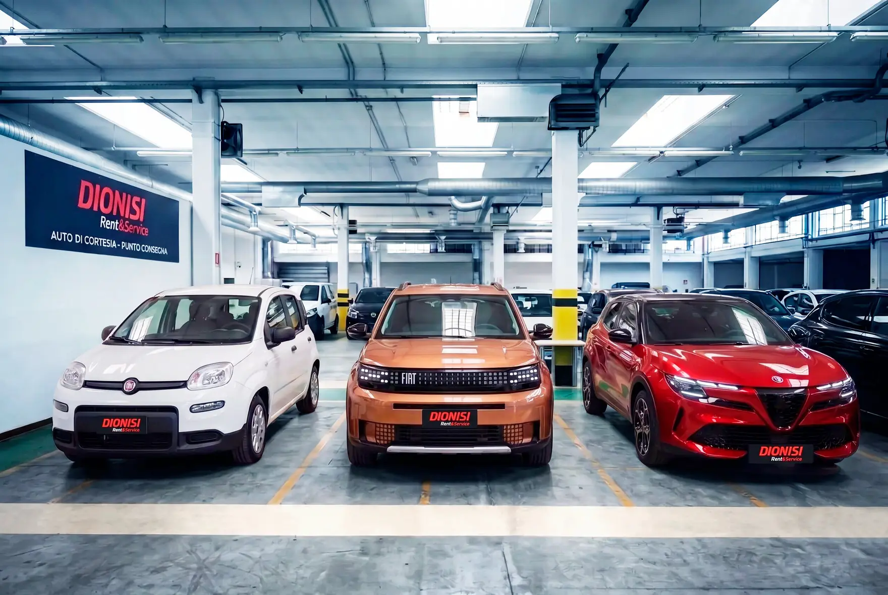 Auto di cortesia: Auto sostitutiva a tempo zero · su prenotazione · Dionisi Rent&Service · dionisigroup.it