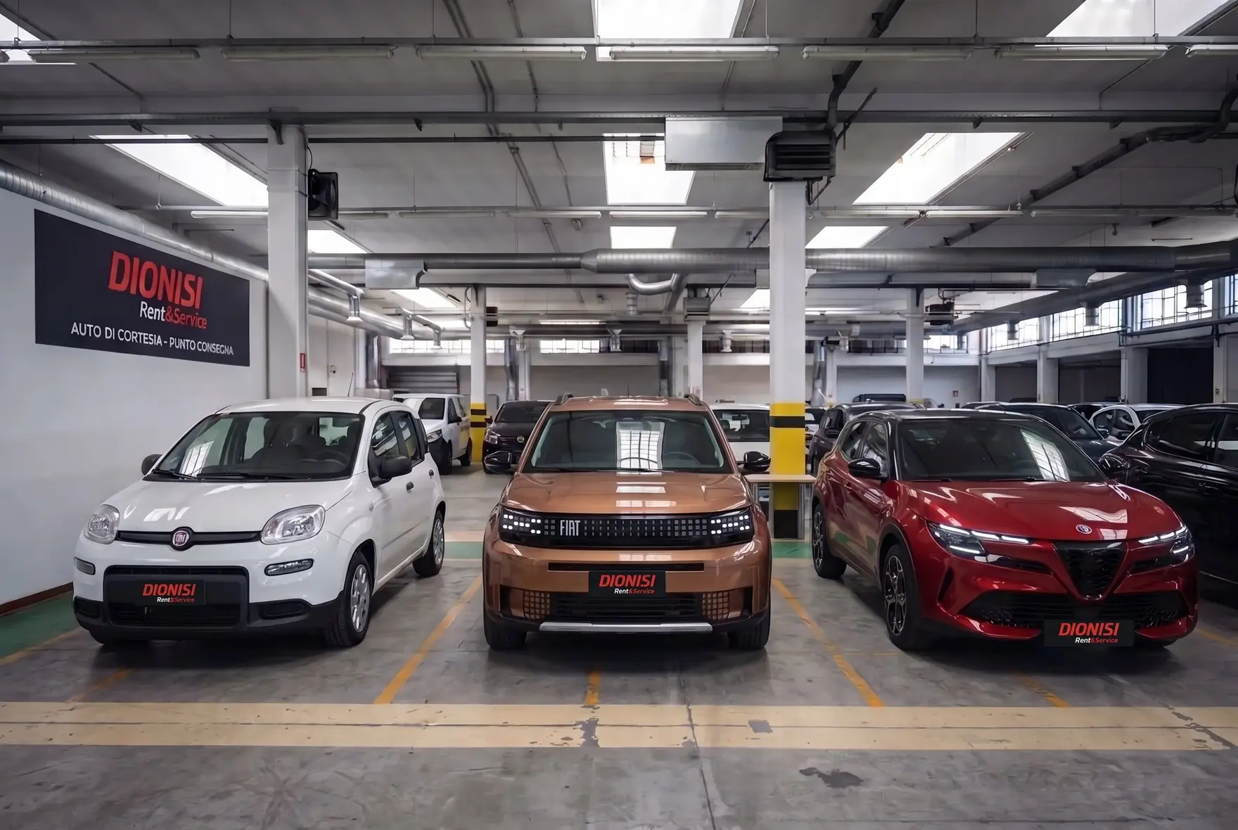 Auto di cortesia: Auto sostitutiva a tempo zero · su prenotazione · Dionisi Rent&Service · dionisigroup.it